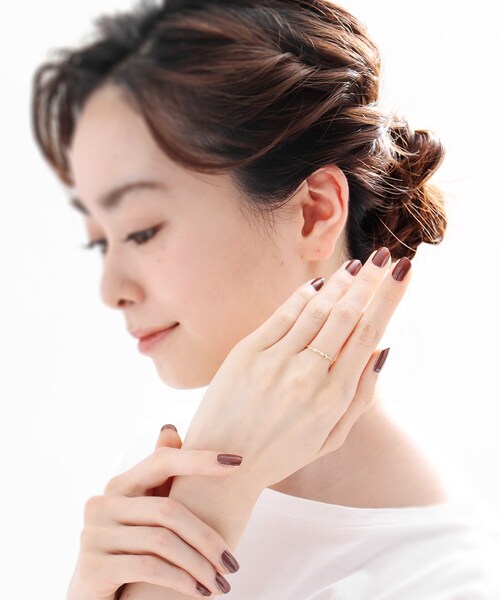COCOSHNIK（ココシュニック）の「K10モザイクチェーンリング（リング・レディース・ホワイト系その他7・12号/9号/15号）」の12枚目の写真