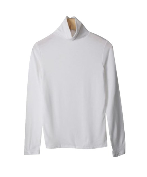 CEMONEMO(セモネモ)の「無地 タートルネック プルオーバー(Tシャツ/カットソー・レディース・ブラック/ベージュ/ホワイト/グリーン・FREE)」の20枚目の写真