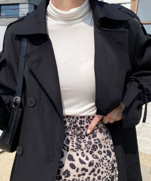 CEMONEMO(セモネモ)の「無地 タートルネック プルオーバー(Tシャツ/カットソー・レディース・ブラック/ベージュ/ホワイト/グリーン・FREE)」の5枚目の写真