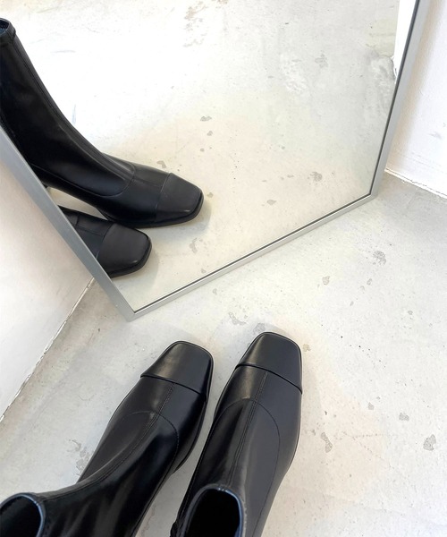 CANAL JEAN（キャナルジーン）の「LE VERNIS(ル・ベルニ) スキニーショートブーツ（ブーツ・レディース・ブラック/ダークブラウン・23/24/24.5/23.5）」の12枚目の写真