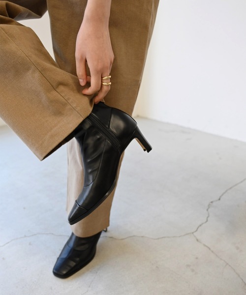 CANAL JEAN（キャナルジーン）の「LE VERNIS(ル・ベルニ) スキニーショートブーツ（ブーツ・レディース・ブラック/ダークブラウン・23/24/24.5/23.5）」の11枚目の写真
