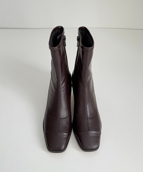 CANAL JEAN（キャナルジーン）の「LE VERNIS(ル・ベルニ) スキニーショートブーツ（ブーツ・レディース・ブラック/ダークブラウン・23/24/24.5/23.5）」の9枚目の写真