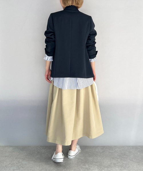 PICCIN(ピッチン)の「ゴールドボタンダブルジャケット(テーラードジャケット・レディース・ブラック/ネイビー/グレイッシュベージュ・M/L)」の9枚目の写真