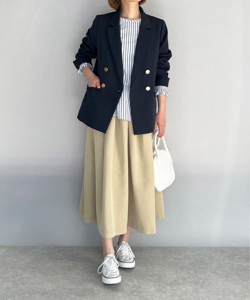 PICCIN(ピッチン)の「ゴールドボタンダブルジャケット(テーラードジャケット・レディース・ブラック/ネイビー/グレイッシュベージュ・M/L)」の5枚目の写真