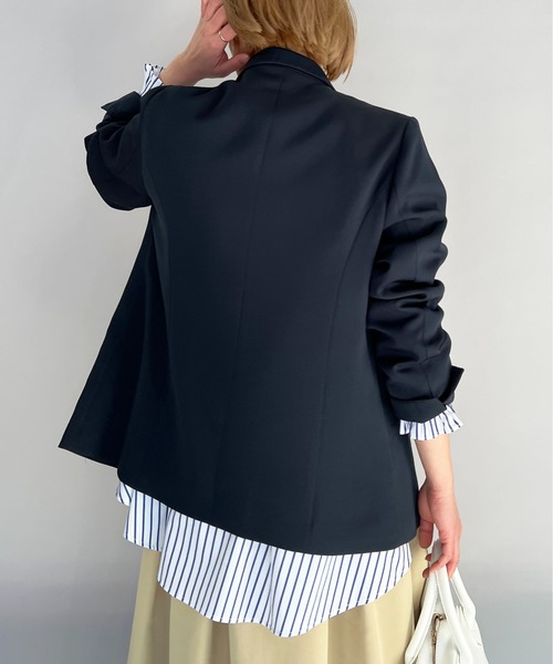 PICCIN(ピッチン)の「ゴールドボタンダブルジャケット(テーラードジャケット・レディース・ブラック/ネイビー/グレイッシュベージュ・M/L)」の14枚目の写真