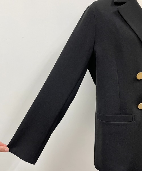 PICCIN(ピッチン)の「ゴールドボタンダブルジャケット(テーラードジャケット・レディース・ブラック/ネイビー/グレイッシュベージュ・M/L)」の21枚目の写真