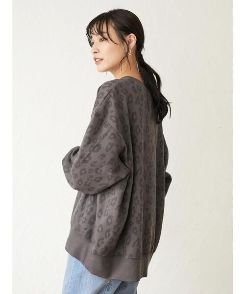 Sugar spoon(シュガースプーン)の「・SUGAR SPOON アニマルptプルオーバー*(スウェット・レディース・チャコールグレー/アイボリー/オフホワイト・FREE)」の4枚目の写真