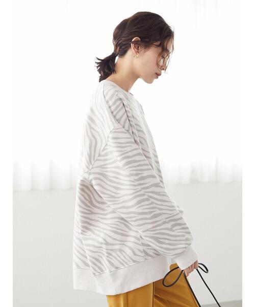 Sugar spoon(シュガースプーン)の「・SUGAR SPOON アニマルptプルオーバー*(スウェット・レディース・チャコールグレー/アイボリー/オフホワイト・FREE)」の8枚目の写真