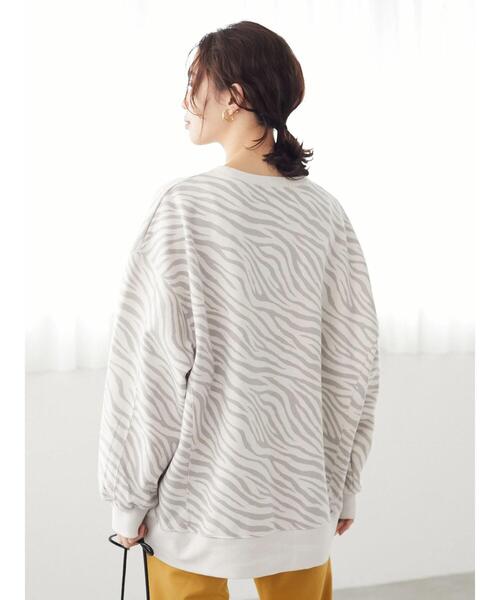 Sugar spoon(シュガースプーン)の「・SUGAR SPOON アニマルptプルオーバー*(スウェット・レディース・チャコールグレー/アイボリー/オフホワイト・FREE)」の9枚目の写真