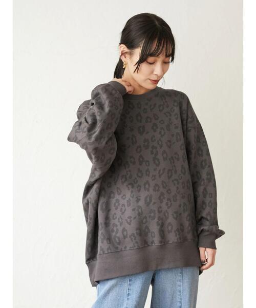 Sugar spoon(シュガースプーン)の「・SUGAR SPOON アニマルptプルオーバー*(スウェット・レディース・チャコールグレー/アイボリー/オフホワイト・FREE)」の12枚目の写真