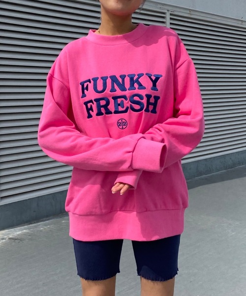 SHAGGIE(シャギー)の「FUNKY FRESH裏毛カラースウェット(スウェット・レディース・グリーン/イエロー/ピンク/オレンジ・FREE)」の9枚目の写真