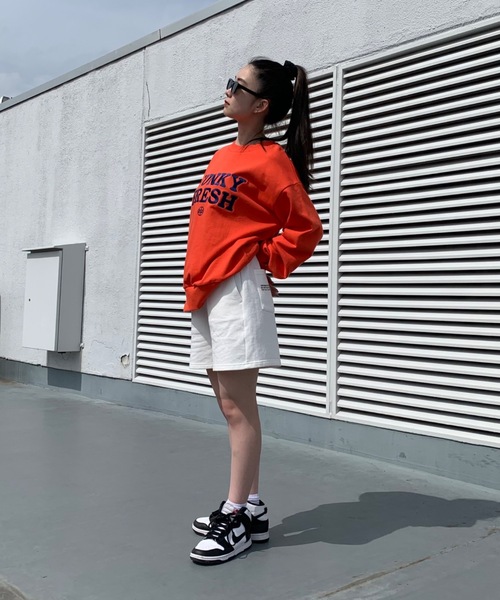SHAGGIE(シャギー)の「FUNKY FRESH裏毛カラースウェット(スウェット・レディース・グリーン/イエロー/ピンク/オレンジ・FREE)」の13枚目の写真