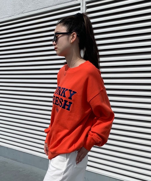 SHAGGIE(シャギー)の「FUNKY FRESH裏毛カラースウェット(スウェット・レディース・グリーン/イエロー/ピンク/オレンジ・FREE)」の16枚目の写真
