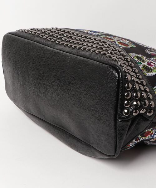 BLACK JACKALL CROWN(ブラックジャッカルクラウン)の「BLACK JACKALL CROWN ナイロン スタッズ デコレーション 2WAY トートバッグ ポーチ付き(トートバッグ・レディース・ブラック・FREE)」の11枚目の写真