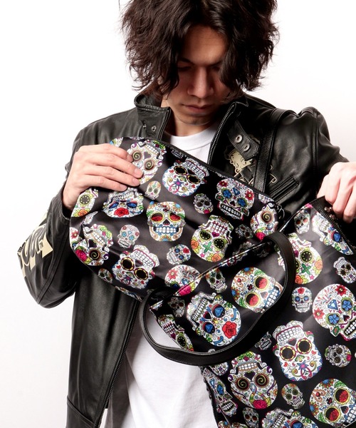 BLACK JACKALL CROWN(ブラックジャッカルクラウン)の「BLACK JACKALL CROWN ナイロン スタッズ デコレーション 2WAY トートバッグ ポーチ付き(トートバッグ・レディース・ブラック・FREE)」の22枚目の写真