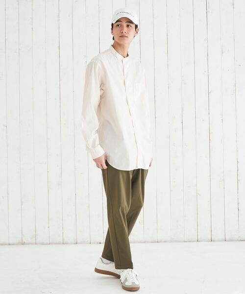 coen（コーエン）の「ブロードバンドカラーシャツ（シャツ/ブラウス・メンズ・ネイビー/オフホワイト/オリーブ/ダークグレー・SMALL/MEDIUM/LARGE/X-LARGE）」の8枚目の写真