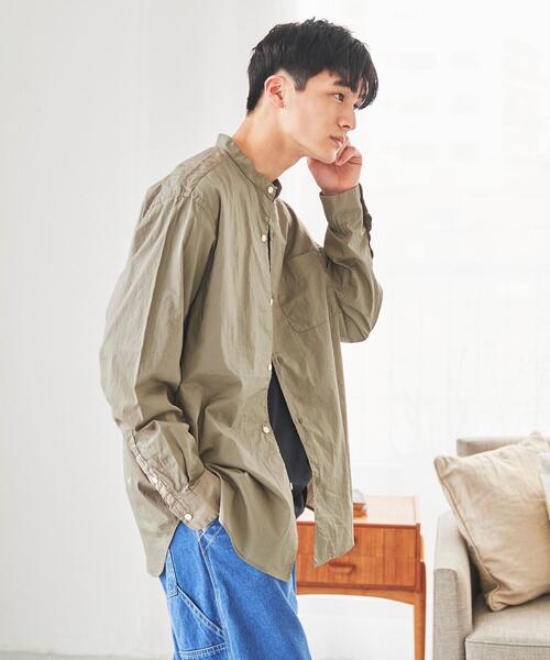 coen（コーエン）の「ブロードバンドカラーシャツ（シャツ/ブラウス・メンズ・ネイビー/オフホワイト/オリーブ/ダークグレー・SMALL/MEDIUM/LARGE/X-LARGE）」の11枚目の写真