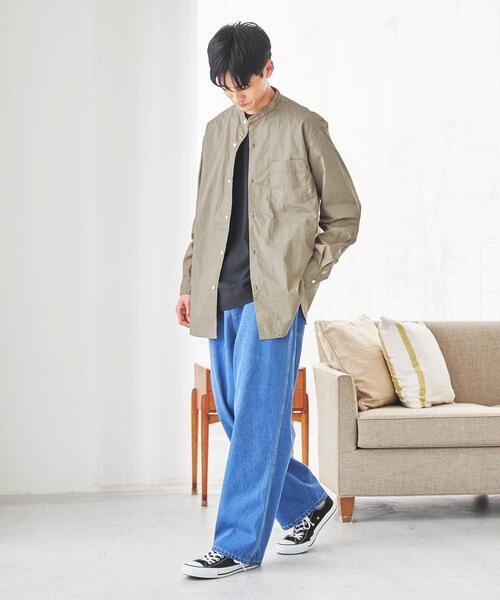 coen（コーエン）の「ブロードバンドカラーシャツ（シャツ/ブラウス・メンズ・ネイビー/オフホワイト/オリーブ/ダークグレー・SMALL/MEDIUM/LARGE/X-LARGE）」の12枚目の写真