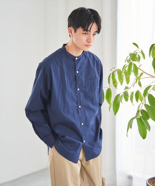 coen（コーエン）の「ブロードバンドカラーシャツ（シャツ/ブラウス・メンズ・ネイビー/オフホワイト/オリーブ/ダークグレー・SMALL/MEDIUM/LARGE/X-LARGE）」の13枚目の写真