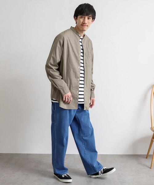 coen（コーエン）の「ブロードバンドカラーシャツ（シャツ/ブラウス・メンズ・ネイビー/オフホワイト/オリーブ/ダークグレー・SMALL/MEDIUM/LARGE/X-LARGE）」の16枚目の写真