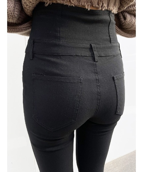 ENVYM（アンビー）の「ハイウエストボタンジェギンス（その他パンツ・レディース・ブラック・S/M）」の8枚目の写真