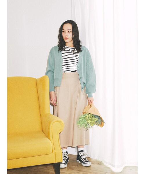 earth music&ecology（アースミュージックアンドエコロジー）の「綿ツイルワークスカート（スカート・レディース・カーキ/グレイッシュベージュ・FREE）」の16枚目の写真