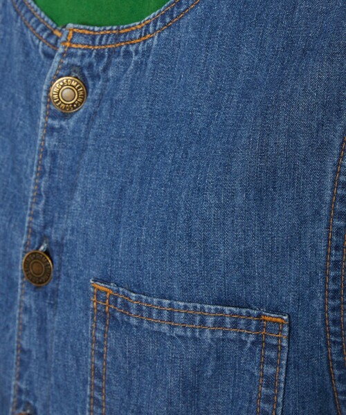 FREAK'S STORE（フリークスストア）の「SOMETHING × FREAK'S STORE/サムシング 別注Buttonfly Salopette/別注ボタンフライサロペット(オールインワン)（つなぎ/オールインワン・レディース・サックスブルー/ネイビー/ベージュ・S/M）」の17枚目の写真