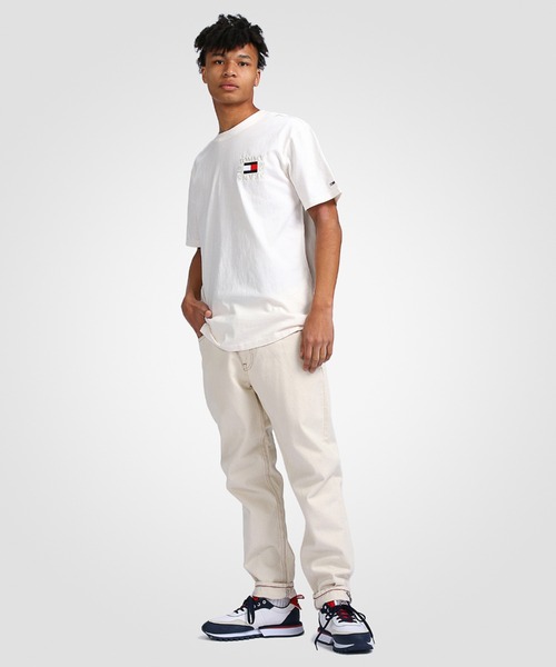 tommy jeans（トミー ジーンズ）の「ボックスロゴTシャツ（Tシャツ/カットソー・メンズ・ホワイト/ブラック/ピンク・SMALL/MEDIUM/LARGE/X-LARGE）」の5枚目の写真