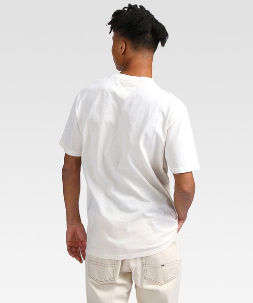 tommy jeans（トミー ジーンズ）の「ボックスロゴTシャツ（Tシャツ/カットソー・メンズ・ホワイト/ブラック/ピンク・SMALL/MEDIUM/LARGE/X-LARGE）」の6枚目の写真