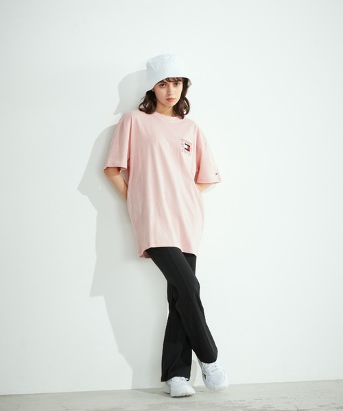 tommy jeans（トミー ジーンズ）の「ボックスロゴTシャツ（Tシャツ/カットソー・メンズ・ホワイト/ブラック/ピンク・SMALL/MEDIUM/LARGE/X-LARGE）」の22枚目の写真