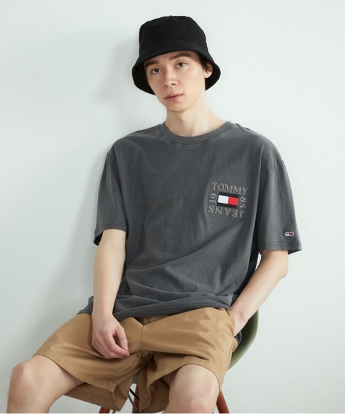 tommy jeans（トミー ジーンズ）の「ボックスロゴTシャツ（Tシャツ/カットソー・メンズ・ホワイト/ブラック/ピンク・SMALL/MEDIUM/LARGE/X-LARGE）」の21枚目の写真