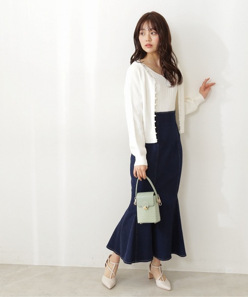 PROPORTION BODY DRESSING(プロポーションボディドレッシング)の「パールカーデ / 1212174201(カーディガン/ボレロ・レディース・ホワイト/ネイビー/イエロー・FREE)」の7枚目の写真