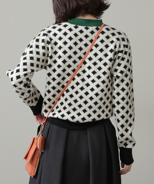 N.（N. Natural Beauty Basic）（エヌエヌナチュラルビューティーベーシック）の「◆ポップジャガードニット（ニット/セーター・レディース・ブラック系その他/オレンジ系その他・MEDIUM）」の16枚目の写真
