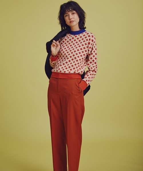 N.（N. Natural Beauty Basic）（エヌエヌナチュラルビューティーベーシック）の「◆ポップジャガードニット（ニット/セーター・レディース・ブラック系その他/オレンジ系その他・MEDIUM）」の10枚目の写真