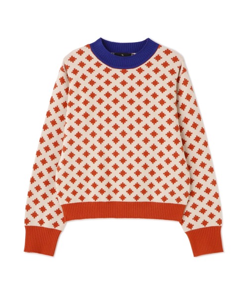 N.（N. Natural Beauty Basic）（エヌエヌナチュラルビューティーベーシック）の「◆ポップジャガードニット（ニット/セーター・レディース・ブラック系その他/オレンジ系その他・MEDIUM）」の19枚目の写真