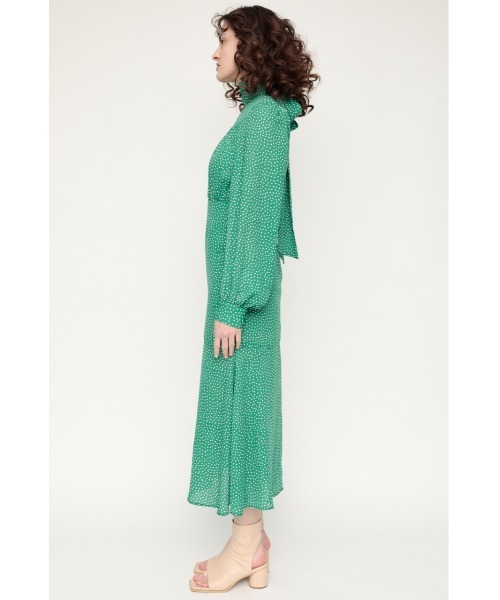 SLY(スライ)の「TINY DOT STAND TIE DRESS タイニー ドット スタンドタイ ドレス(ワンピース・レディース・ブラック系その他2/グリーン系その他2・FREE)」の13枚目の写真