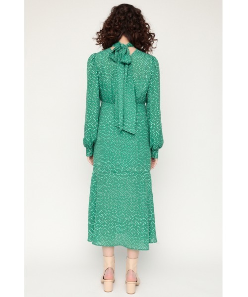SLY(スライ)の「TINY DOT STAND TIE DRESS タイニー ドット スタンドタイ ドレス(ワンピース・レディース・ブラック系その他2/グリーン系その他2・FREE)」の12枚目の写真