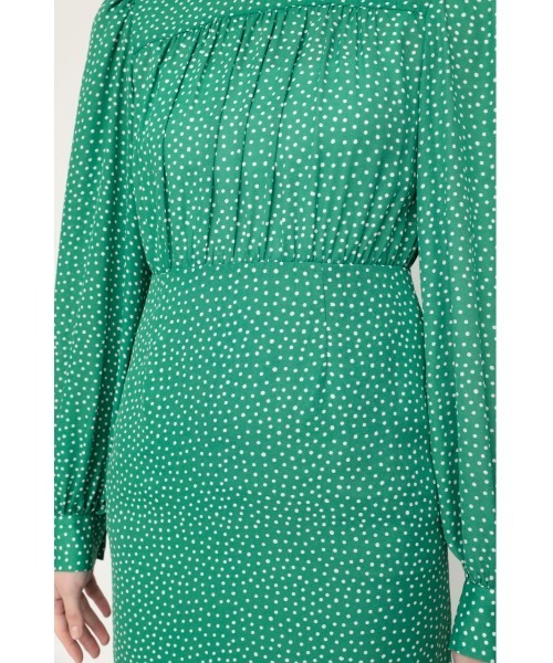 SLY(スライ)の「TINY DOT STAND TIE DRESS タイニー ドット スタンドタイ ドレス(ワンピース・レディース・ブラック系その他2/グリーン系その他2・FREE)」の5枚目の写真