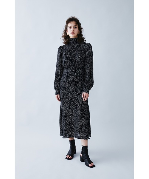 SLY(スライ)の「TINY DOT STAND TIE DRESS タイニー ドット スタンドタイ ドレス(ワンピース・レディース・ブラック系その他2/グリーン系その他2・FREE)」の17枚目の写真