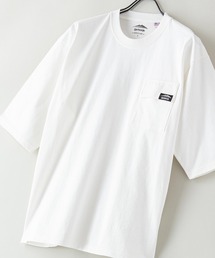 USAコットンビッグシルエット 5分袖Tシャツ ワンポイントブランドロゴ