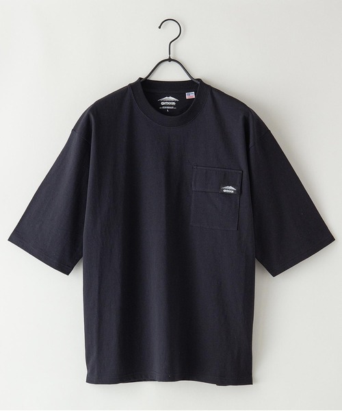 OUTDOOR PRODUCTS APPAREL(アウトドアプロダクツアパレル)の「USAコットンビッグシルエット 5分袖Tシャツ ワンポイントブランドロゴ(Tシャツ/カットソー・メンズ・カーキ/ベージュ/パープル/ブラック/ホワイト/ブルー系その他・X-LARGE/LARGE/MEDIUM)」の8枚目の写真