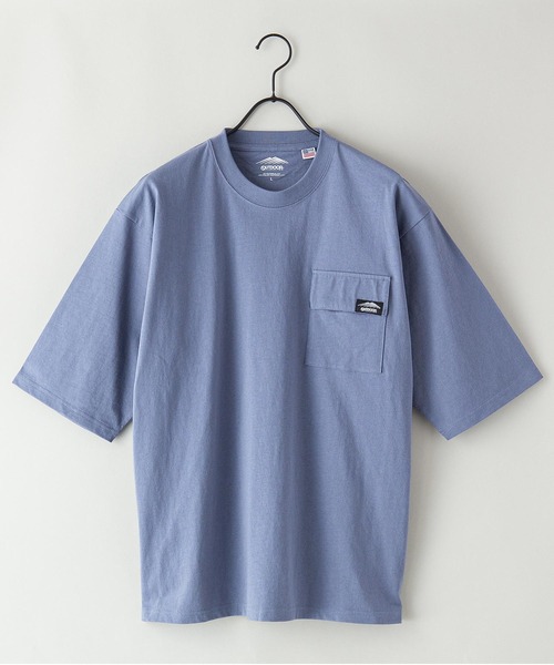 OUTDOOR PRODUCTS APPAREL(アウトドアプロダクツアパレル)の「USAコットンビッグシルエット 5分袖Tシャツ ワンポイントブランドロゴ(Tシャツ/カットソー・メンズ・カーキ/ベージュ/パープル/ブラック/ホワイト/ブルー系その他・X-LARGE/LARGE/MEDIUM)」の11枚目の写真