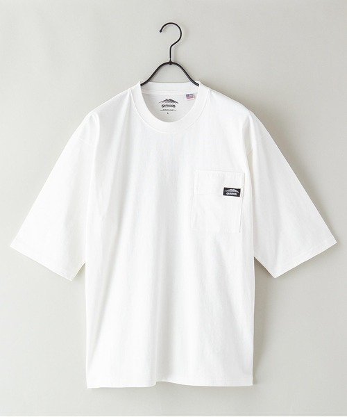 OUTDOOR PRODUCTS APPAREL(アウトドアプロダクツアパレル)の「USAコットンビッグシルエット 5分袖Tシャツ ワンポイントブランドロゴ(Tシャツ/カットソー・メンズ・カーキ/ベージュ/パープル/ブラック/ホワイト/ブルー系その他・X-LARGE/LARGE/MEDIUM)」の7枚目の写真