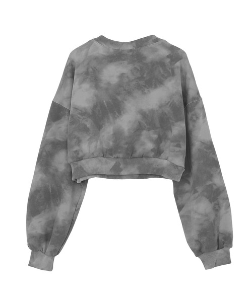 Figments（フィグメンツ）の「クロップドタイダイスウェット（スウェット・レディース・ブラック/パープル・FREE）」の7枚目の写真