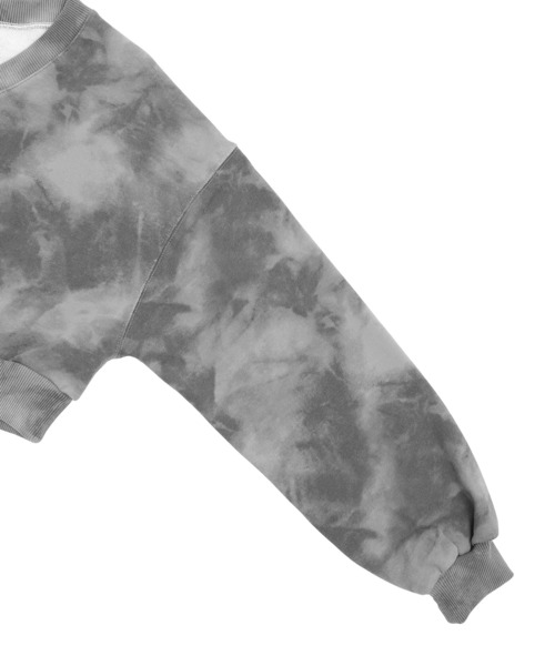 Figments（フィグメンツ）の「クロップドタイダイスウェット（スウェット・レディース・ブラック/パープル・FREE）」の9枚目の写真