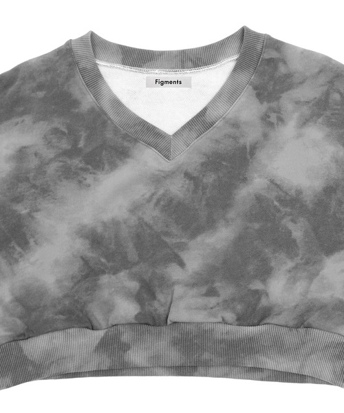 Figments（フィグメンツ）の「クロップドタイダイスウェット（スウェット・レディース・ブラック/パープル・FREE）」の11枚目の写真