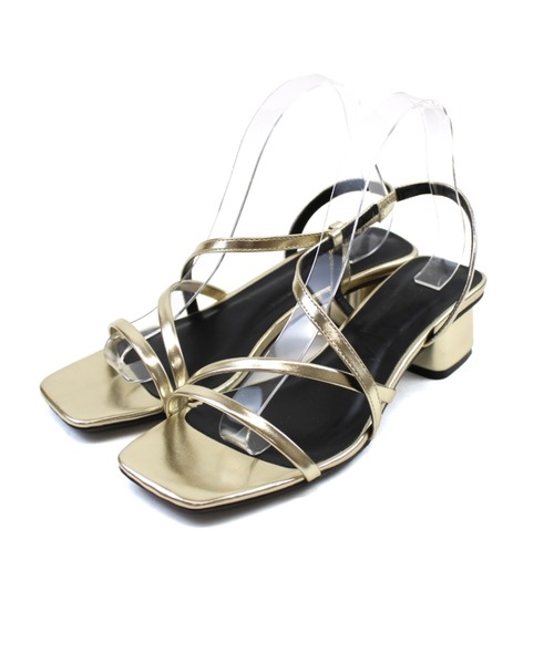 VIVIAN（ヴィヴィアン）の「スクエアトゥアシメ華奢ストラップサンダル（サンダル・レディース・ブラック/ベージュ/グリーン/ダークブラウン/グレー系その他7/ゴールド/シルバー・LL/S/M/L）」の7枚目の写真