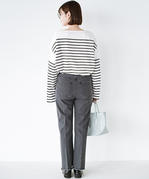 haco!（ハコ）の「パッとはけるようにクローゼットに備えておきたい！これさえあればどんなトップスでもかっこよくなれるシルエットがきれいな大人のデニムパンツ by que made me（デニムパンツ・レディース・グレー/ブルー・1/3/5/7）」の18枚目の写真