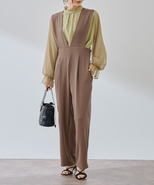 prose verse（プロズヴェール）の「バックベルトタック入りサロペット（サロペット/オーバーオール・レディース・ブラック/ベージュ/グレー・MEDIUM）」の15枚目の写真