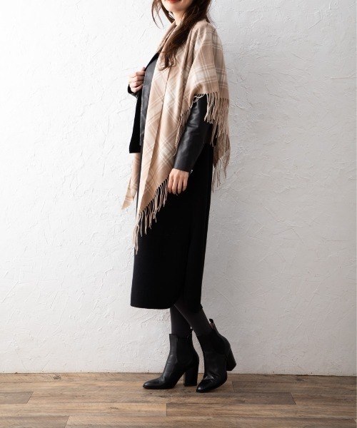 カシミヤ 100 ケープショール 上質】秋冬定番 モラビト MORABITO